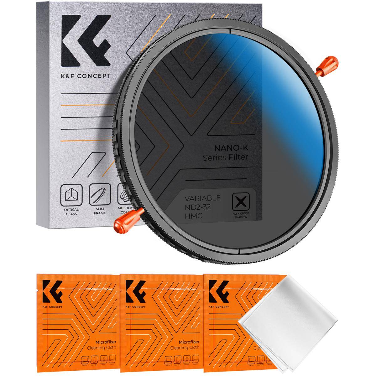 KENTFAITH 49mm Variable ND Filter (1-5 Stop)  and CPL Filter 2 in 1 for Camera Filter Lens Nano-Klear Series