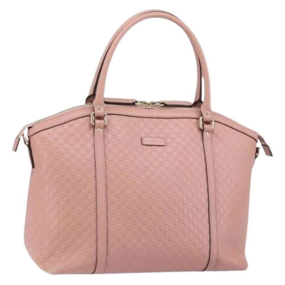 Gucci Vintage Pre-owned Vintage Håndtaske - Vintage - Dame - Lyserød - ONE SIZE - Læder