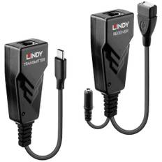 LINDY USB 2.0 Typ C Cat.6 Extender USB-C® USB 2.0 USB-förlängning via nätverkskabel RJ45 100 m