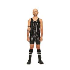 Mister B Rubber Muscle Shirt Black S, black latex tank top