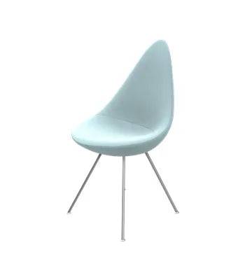 3110 Dråben af Arne Jacobsen Fuldpolstret / Steelcut / 820 Pastel blå - Jacobsen Plus