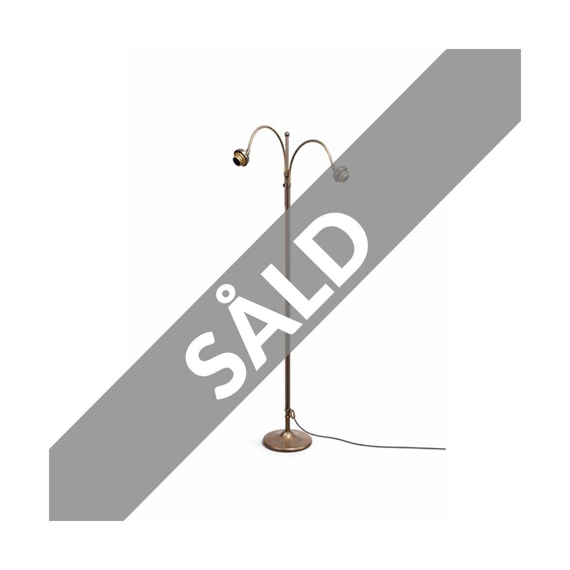Vintage by Bright 1-2-3 Twin Brass Golvlampa – Böjda Armar