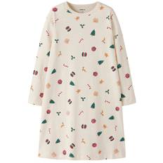 Name It Nattlinne - NmfVismas - Vithätta Grå - Name It - 4 år (104) - Nattlinne
