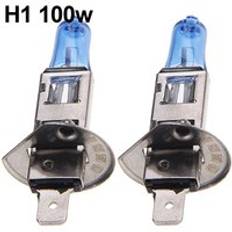2 st h1/h4/h7 55w/100w xenongas halogenstrålkastare vita lampor 12v 5000k glödlampor carros exteriör bil - Vit h1 100w