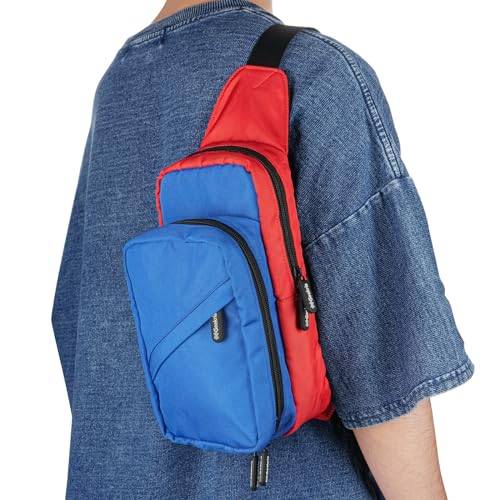 GEEKRIA Bärväska för kontroll kompatibel med Nintendo Switch, Lite, OLED-konsoler, crossbody resväska, spelkortsförvaring, speltillbehör dammsäker väska (blå)