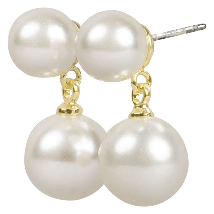 SNÖ of Sweden Gemme Double Pearl Ear Gold White