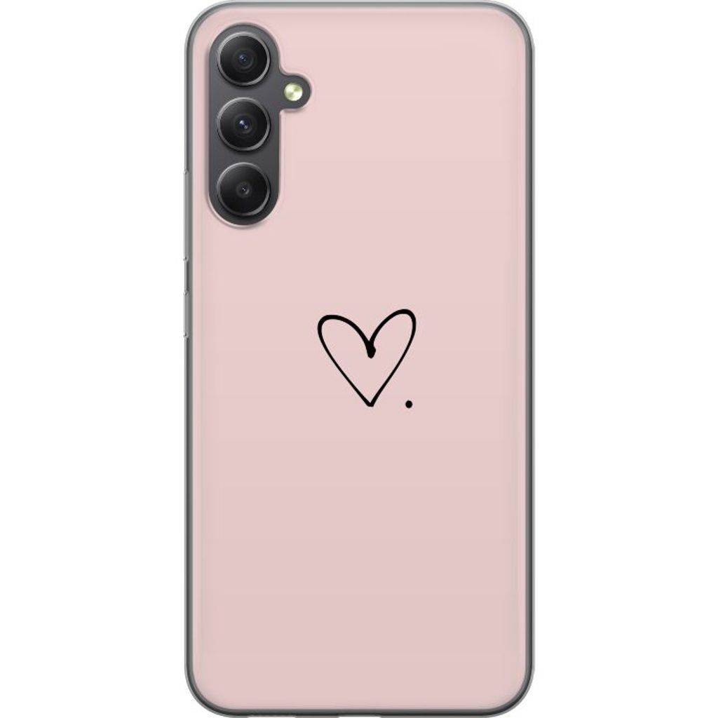 Samsung Galaxy A05s Transparent Mobilskal Hjärta.