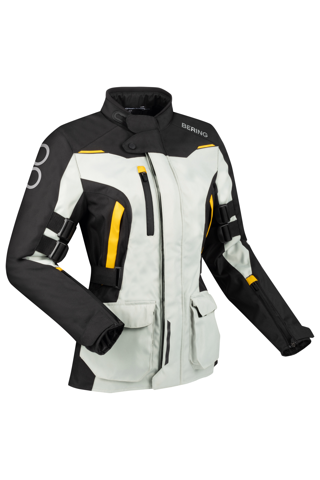 MC-Jakke Bering Zephyr Dame Sort/Grå/Gul3XL - Gul - 3XL