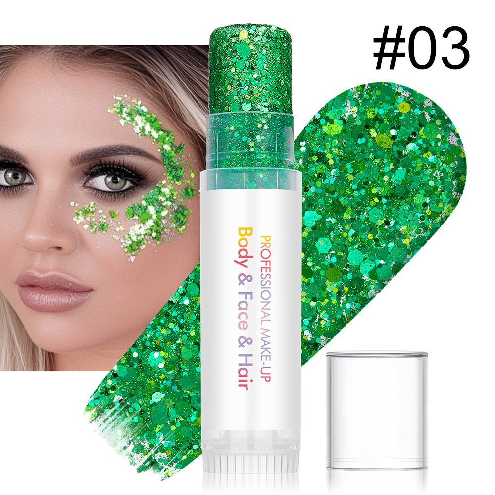 TEMU Body Glitter Stick Sequin Gel Mermaid Shimmer Finish Holiday Party Eyeshadow Thick Hair Makeup
