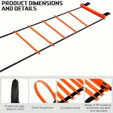 TEMU Agility Ladder Training Equipment For Soccer, Fitness, Training - 42cm Rope Agility Ladder With Carrying Bag - Pp Material, Universal Fit - 1 Pack