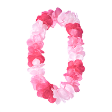 Pink Hawaii Halskæde – Festlig Blomsterkrans i Lei-Stil 115 cm