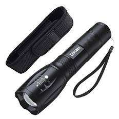 COSOOS LED-ficklampa, extremt ljusa taktiska ficklampor med hölster, 5 lägen, zoombar, IP67 vattentät handlampa för camping, utomhus, vandring, gåva (1 styck)