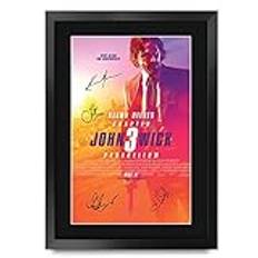 HWC Trading FR A3 John Wick 3 Keanu Reeves Presenter Tryckta Affisch Signerade Autograf Bild För Fans Av Filmmemorabilia - A3 Framed