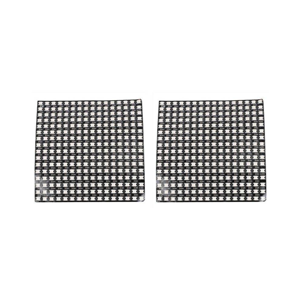2X WS2812 RGB LED Matrix Panel Individually Addressable Flexible for Video Display, DC5V (16x16)