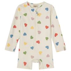 Kuling Paros UV-dräkt Rainbow Hearts 98/104 cm  Vit  98/104 cm  Unisex