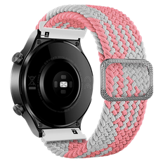 Samsung Galaxy Watch 5 40/44 mm / Pro Flettet Nylon rem - Lyserød