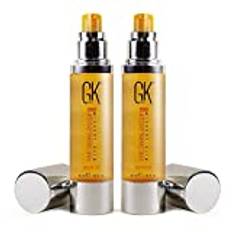 GK HAIR Global KeratinEkologisk arganolja för hår (50ml/1.69 Fl Oz) Hårstyling serum för att kontrollera frissighet Torra skador reparera hår Utjämning (Paket med 2)
