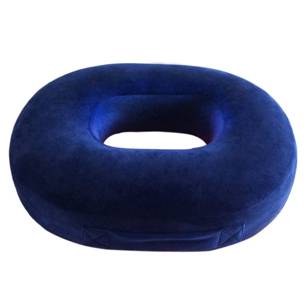 Hæmoridepude til smertelindring, Donut-sædepude med ergonomisk kerne af memory foam, aftageligt og vaskbart betræk, skridsikker bund til kontorbil