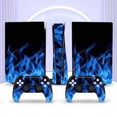 6 st Blue Flame Game Console Skin Stickers, reptålig och dammsäker - Mintblå (En-Storlek)
