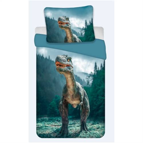 Dinosaur bäddset - 100% bomull - Juniorbäddset 100x140 cm - Raptor