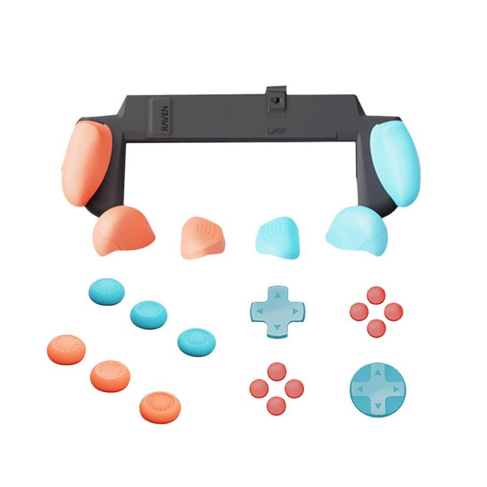 For Switch2 Case Plastic Grip Protective Shell+Joystick Caps+Direction Keys Kit for Switch2 Grip Case Dust-Proof Cover A