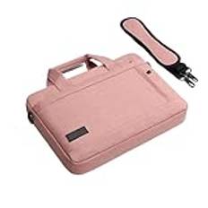 WLTYSM Laptopväska laptopväska PC fodral fodral bärbart fodral stor kapacitet laptopväska skyddande laptopfodral laptop tygväska, Rosa, 17.3inch