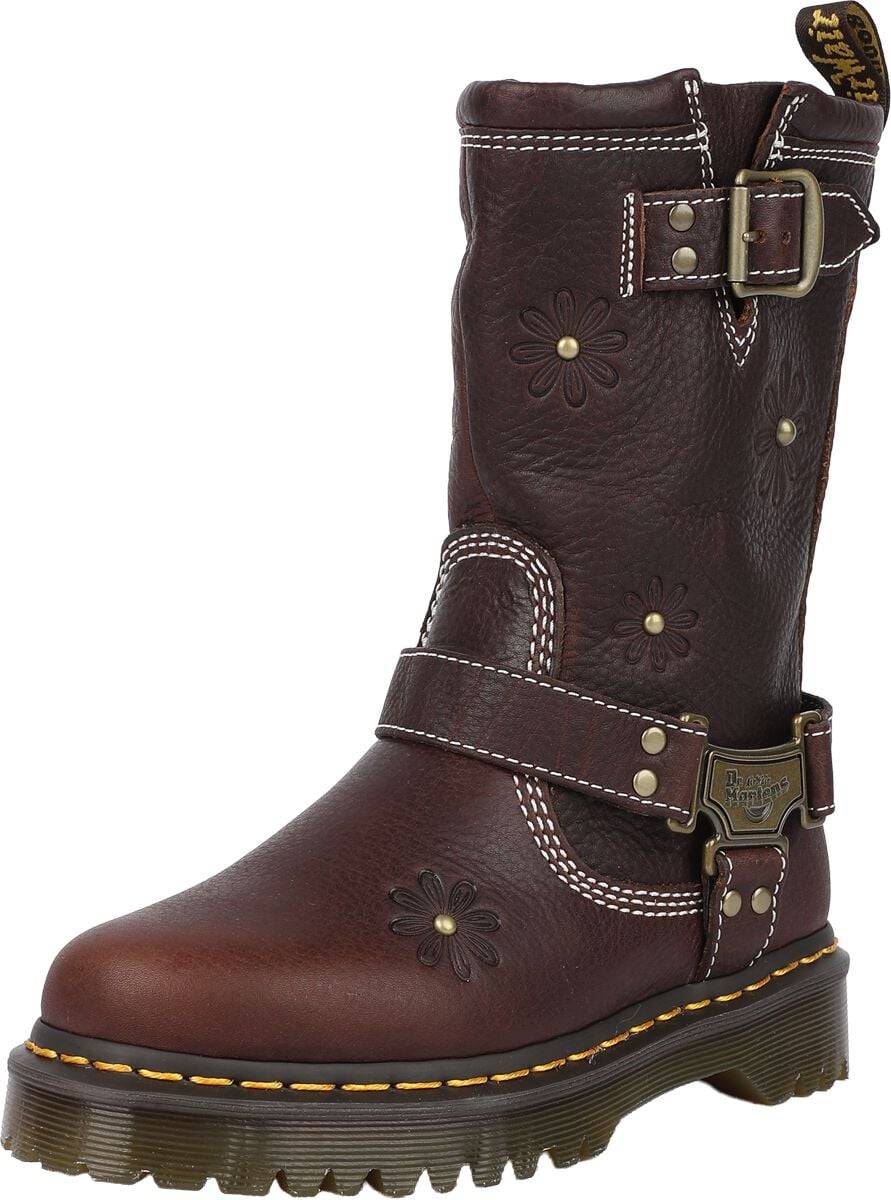 Dr. Martens Støvler - Anistone Hi Flower - EU37 till EU41 - Damer - brun