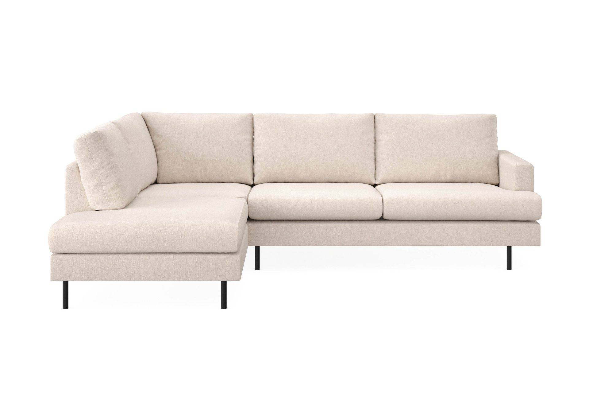 Menard Compact 4-sits Vänstervänd L-formad Schäslongsoffa i Tyg - Beige Divansoffa & schäslongsoffa Scandi Days