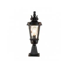 BALTIMORE Udendørs sokkellampe i aluminium og glas H56 cm 1 x E27 - Antik bronze/Rav