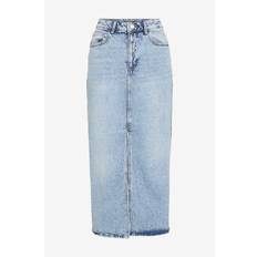 Vila - Jeanskjol viJaf HW Midi Denim Skirt - Blå