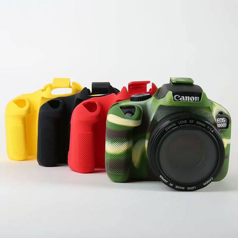 Soft Silicon Sleeve Armor Skin Case Body Cover Protector for Canon EOS 3000D, EOS 4000D DSLR Camera Shell Protective Video Bag
