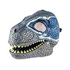 Realistisk Dinosaur Head Mask Dino Mask Open Jaw Tyrannosaurus Rex Half Mask Dino Mask Flytande Jaw Raptor Mask (Blue C)