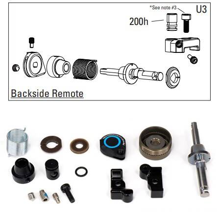 RockShox Reglage, SIDLuxe A2 Upgrade Kit, Remote 3P Backside