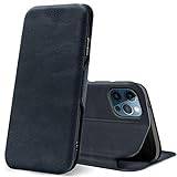 Verco plånboksfodral för iPhone 12 skal (6.1), iPhone 12 Pro skal Premium pu läderplånbok Flip Case Wallet för Apple iPhone 12/12 Pro bokfodral fodral, Blå