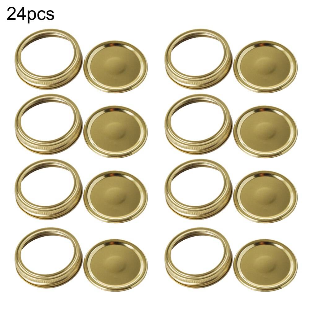 Mason Jar Lock 70mm Vanlig Mun - 24 st guld
