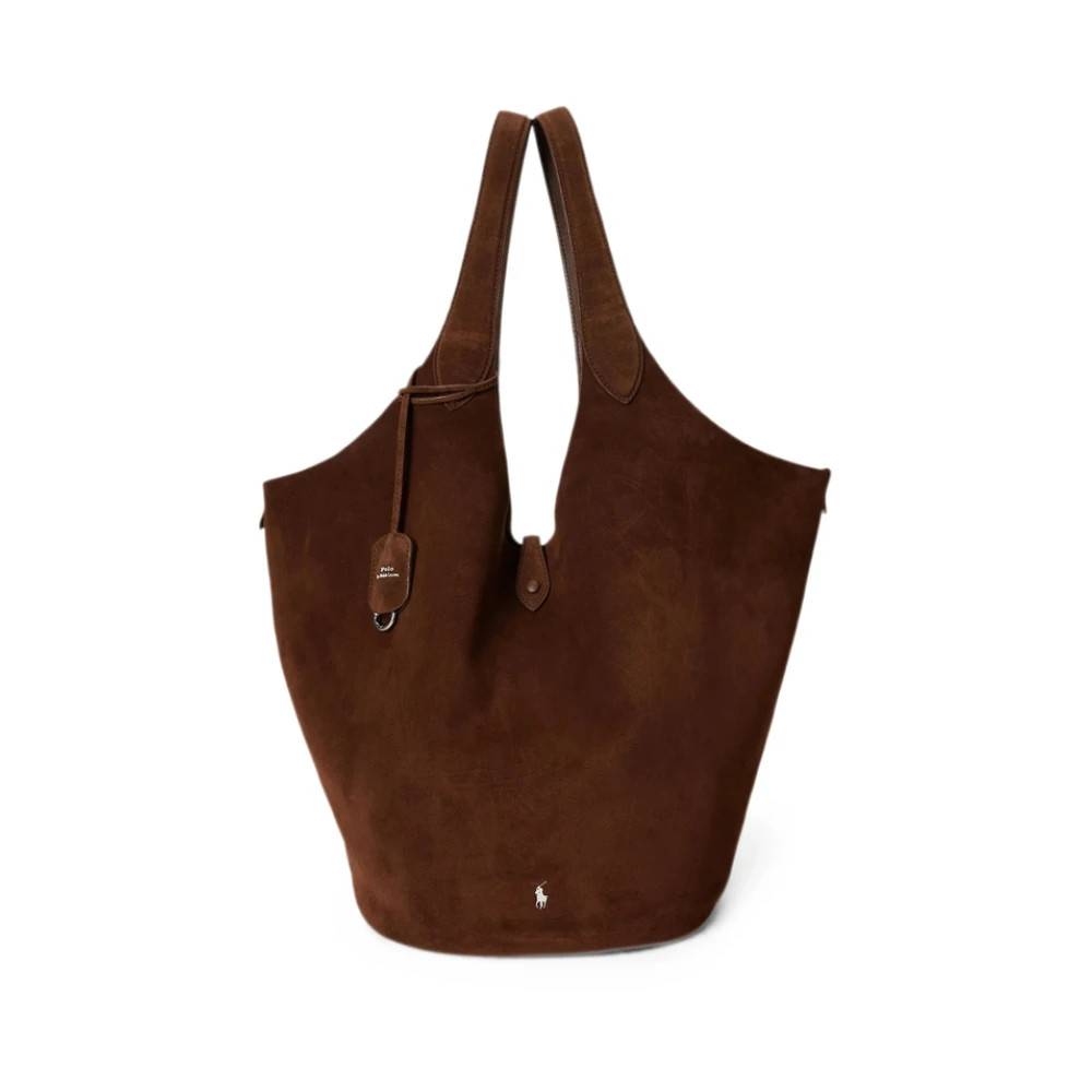 Ralph Lauren Play Suede Lille Tote & Skuldertaske - Tasker - Dame - Brun - ONE SIZE - Uld