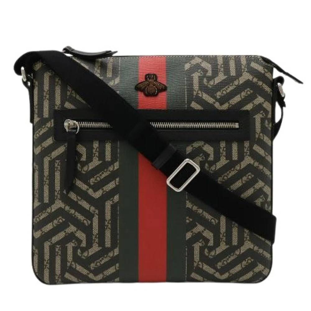 Gucci Vintage - Pre-owned GG Supreme Canvas Läder Axelremsväska Vintage - Dam - ONE Size - Läder