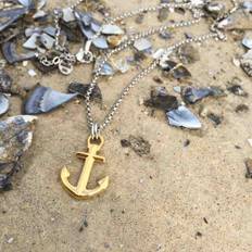 Marint Ankarhalsband Anchor´s aweigh Stål/guld