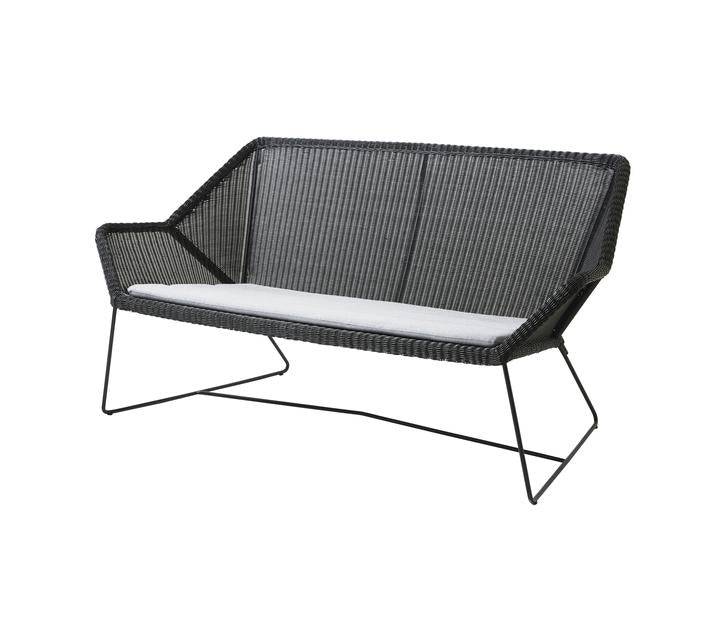 Breeze 2-pers. loungesofa - Weave - Taupe / Cane-line Focus - Dark grey