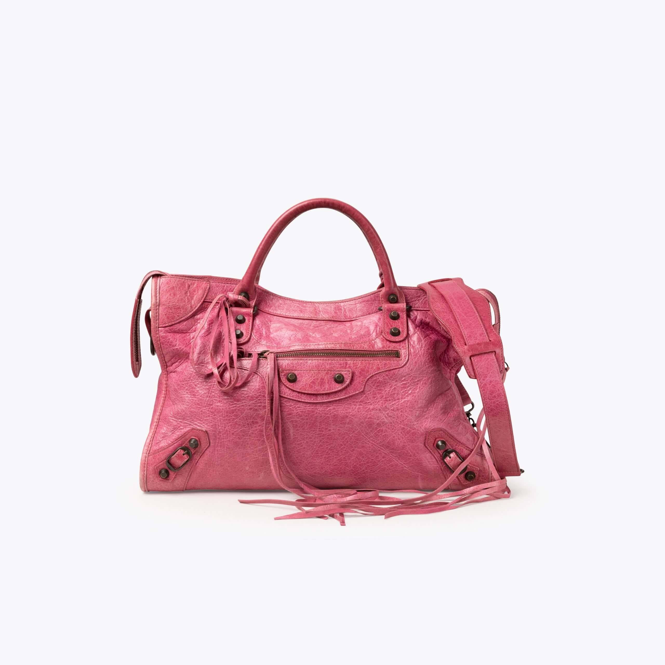 Balenciaga Motocross Classic City Bag - Pink - One Size