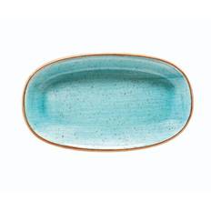 Bonna Oval Aqua tallrik 19x11 cm, 12 ant/krt, Patina