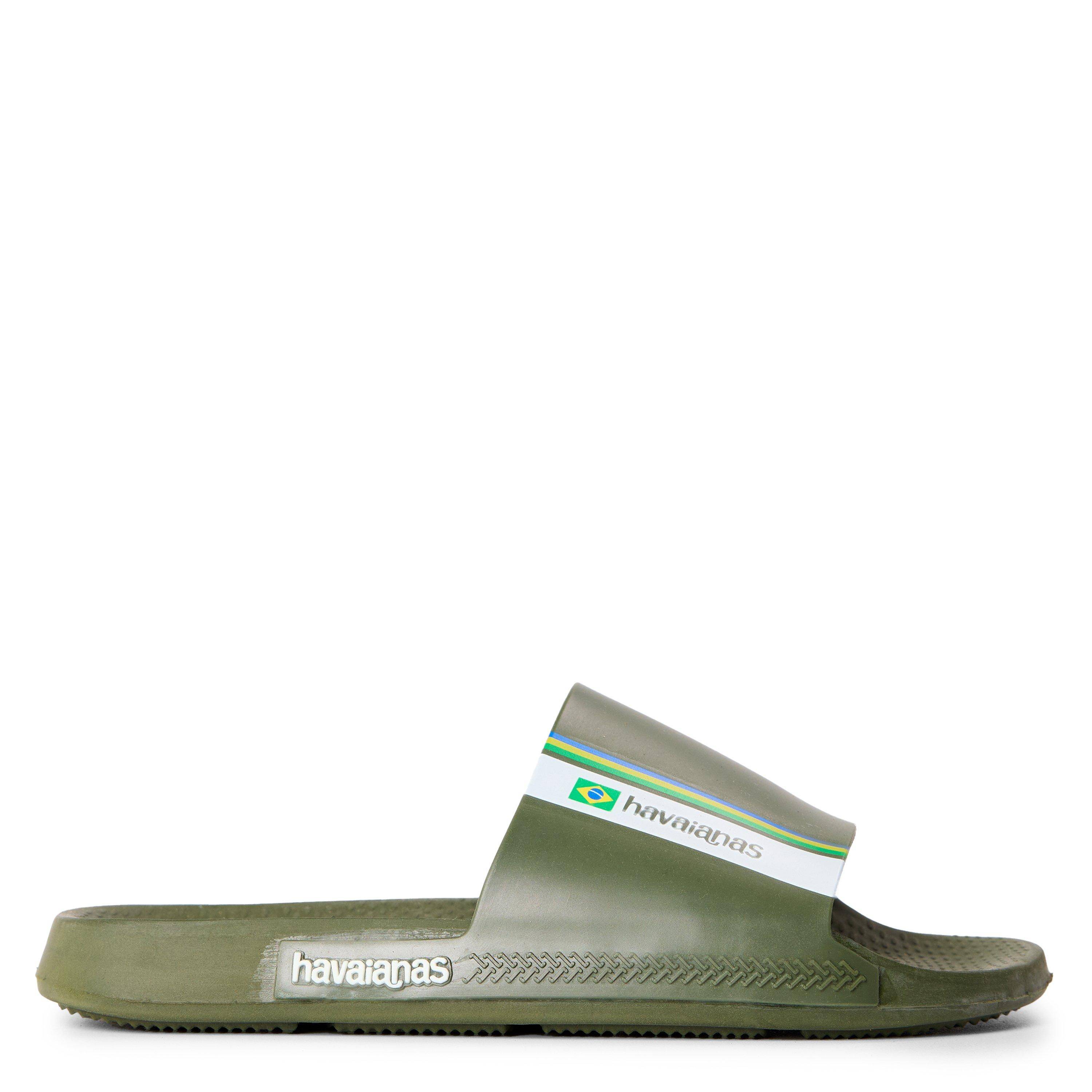 Havaianas Unisex Kids' Slide Brasil Green Flip Flops