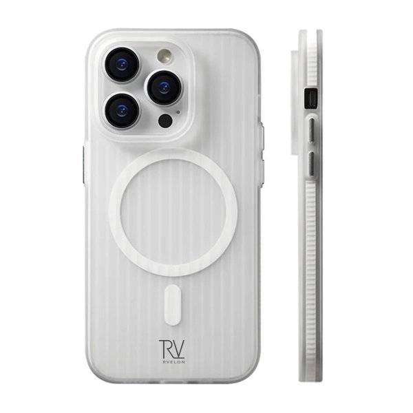 Rvelon iPhone 12 Pro Max Cover Bølget MagSafe Hvid