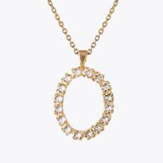 Caroline Svedbom Letter O Halsband/ Crystal (Guld) - 70cm