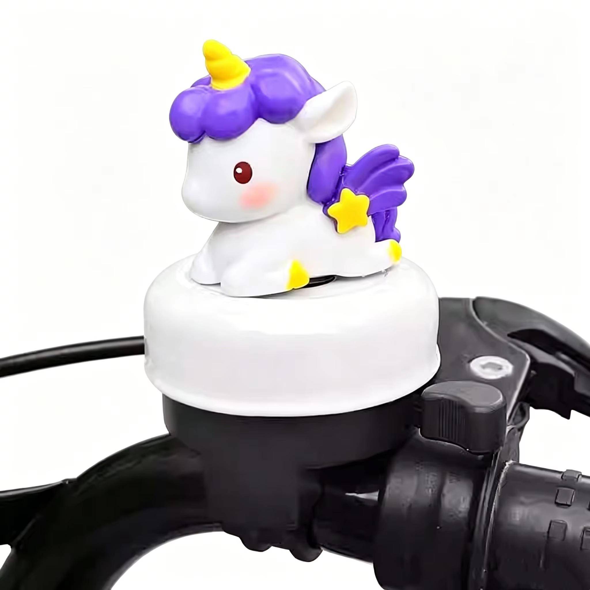 Cute Cartoon Unicorn Bicycle Bell Universal Loud Clear Horn for Kids Balance Bike Bicycle Skateboard Scooter Accessories Gift