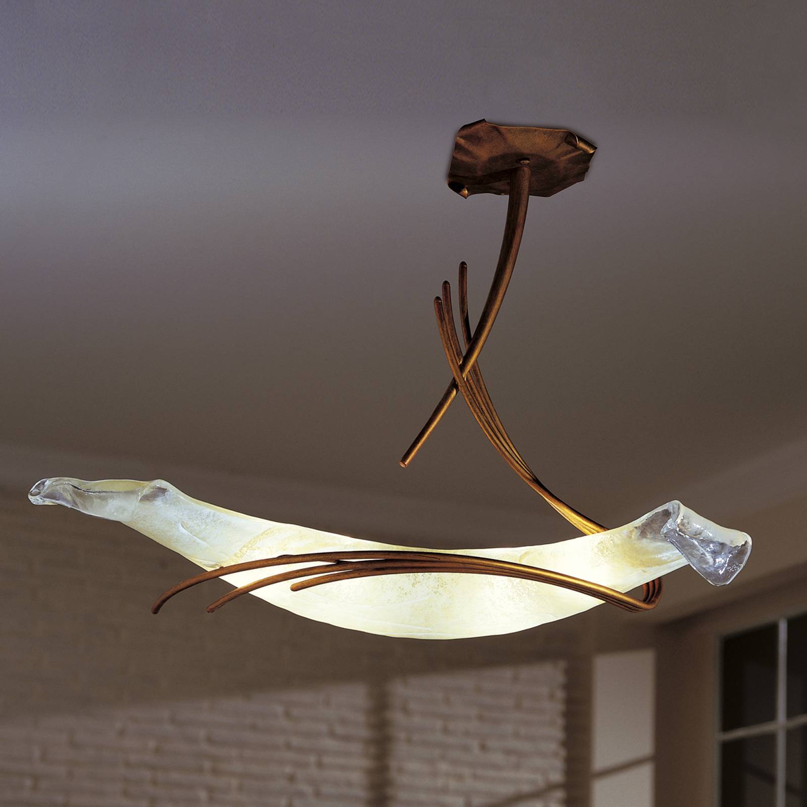 Sil-Lux Designer loftslampe ROMA, dæmpbar, Brun/rust, Stue/spisestue, Metal, Design
