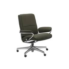 Stressless® Paris kontorstol (Noblesse okselæder, Lav ryg, Home Office stel)