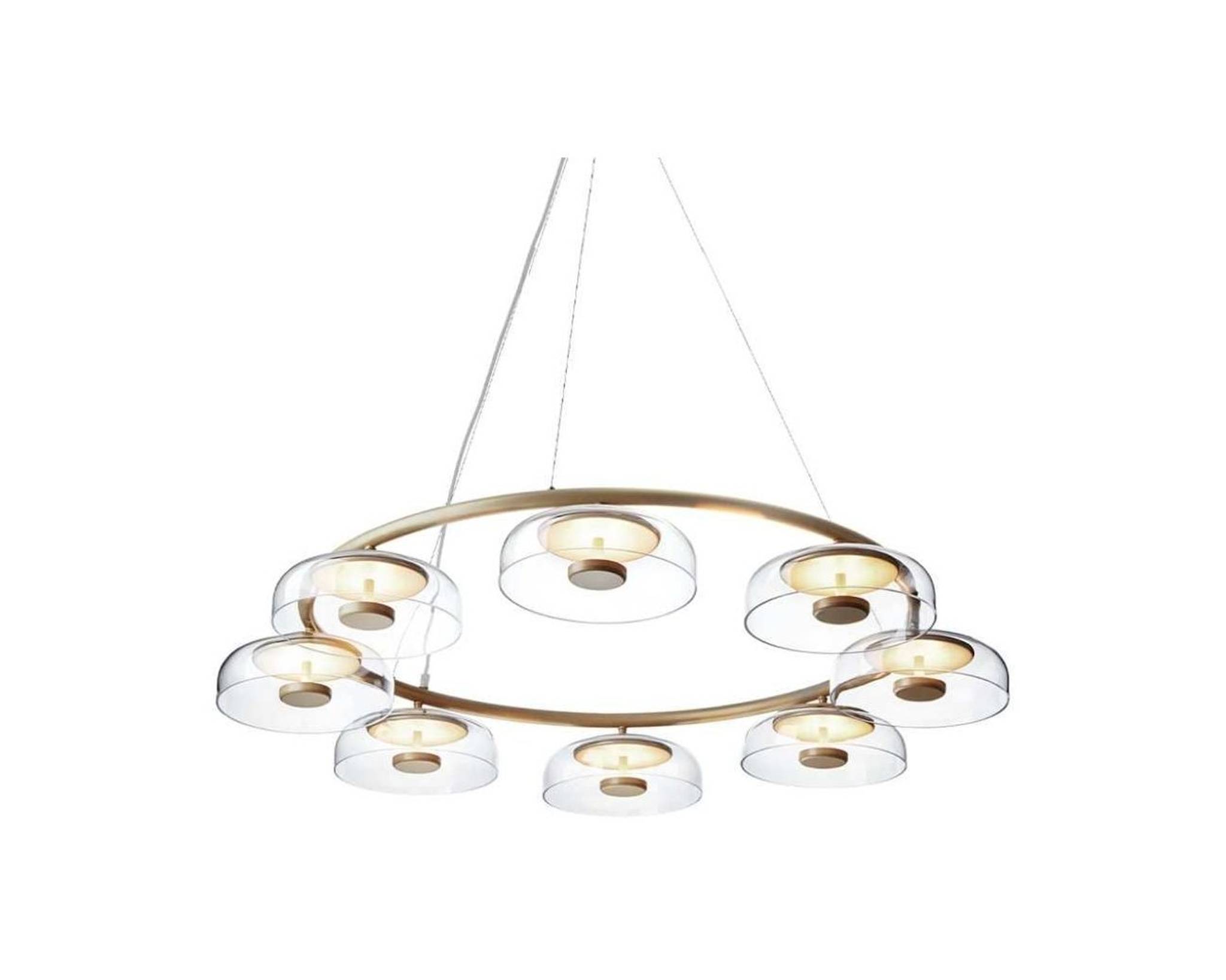 Nuura Blossi 8 ljuskrona ø 103 cm Nordic gold / Clear