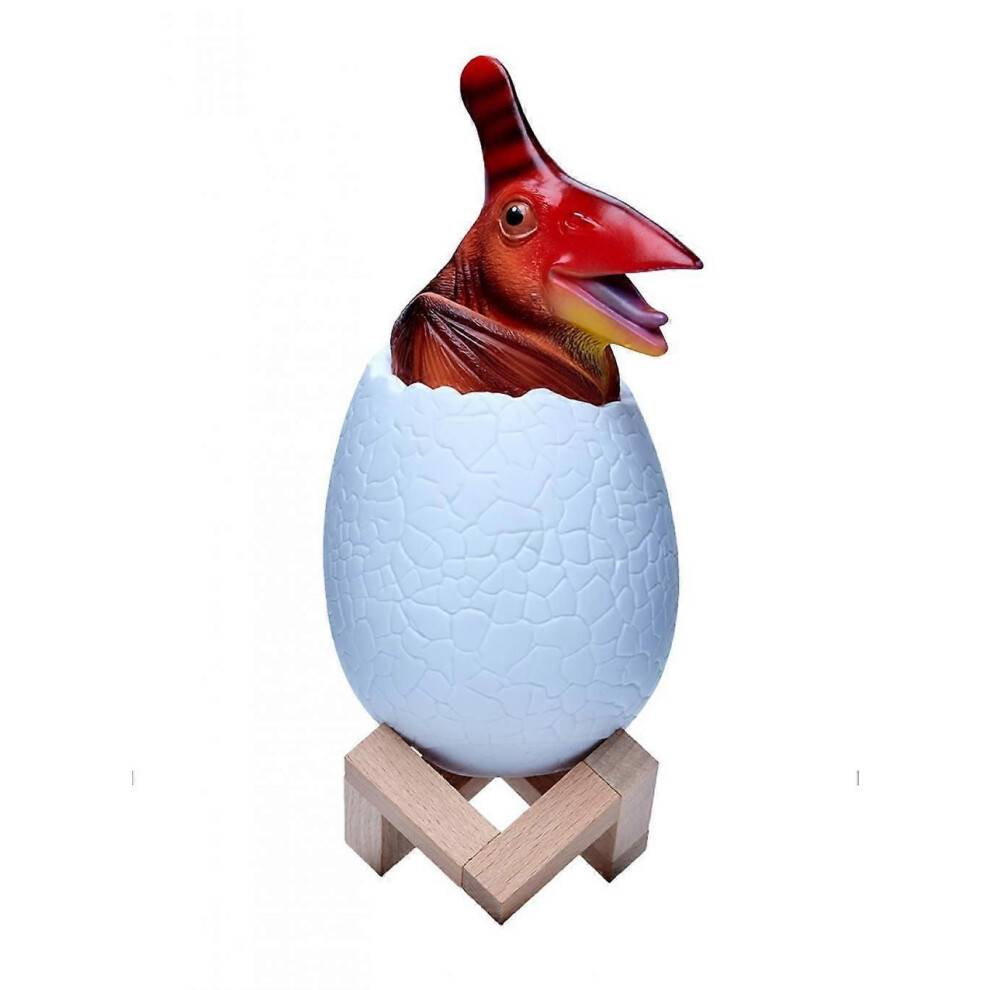 Dinosaur Egg Night Light, uppladdningsbar 3D dinosaurielampa i 3 färger (Pterosaur 3-Color Pat)
