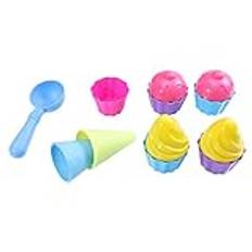 VICASKY 1 Set Leker Vattenmögel Utomhusleksaker För Spädbarn Glass Sandformar Leksaksglass Sandgrävningsverktyg Utomhusleksaker För Barn Babykit Leka Mat Babyleksaker Strand Pp Bebis Smink